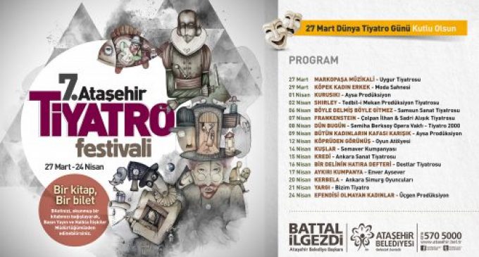 7. Ataşehir Tiyatro Festivali: “Bir Kitap, Bir Bilet”
