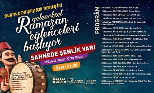 Ataşehir’de Geleneksel Ramazan Eğlenceleri Başlıyor